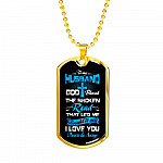 Gift From Wife to My Husband God Blessed the Broken Road That Led Me Straight to You Dog Tag Pendant Necklace - Dog Tag (Gold Plated) Gift From Wife to My Husband God Blessed the Broken Road That Led Me Straight to You Dog Tag Pendant Necklace - Dog Tag (Gold Plated)