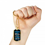 Gift From Wife to My Husband God Blessed the Broken Road That Led Me Straight to You Dog Tag Pendant Necklace - Dog Tag (Gold Plated) Gift From Wife to My Husband God Blessed the Broken Road That Led Me Straight to You Dog Tag Pendant Necklace - Dog Tag (Gold Plated)