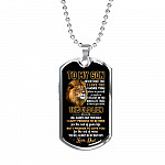 From Dad To My Son Never Forget That I Love You I Hope You Believe I Yourself Dog Tag Pendant Necklace - Dog Tag (Silver)