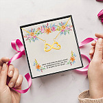1O.Here Together-custom message card Infinity Heart Necklace (Gold) 5
