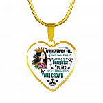 Whenever You Feel Overwhelmed Remember Whose Daughter You Are And Straighten Your Crown Heart Pendant Necklace - Heart Luxury Necklace (Gold Plated) Whenever You Feel Overwhelmed Remember Whose Daughter You Are And Straighten Your Crown Heart Pendant Necklace - Heart Luxury Necklace (Gold Plated)