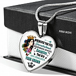Whenever You Feel Overwhelmed Remember Whose Daughter You Are And Straighten Your Crown Heart Pendant Necklace - Heart Luxury Necklace (Silver) Whenever You Feel Overwhelmed Remember Whose Daughter You Are And Straighten Your Crown Heart Pendant Necklace - Heart Luxury Necklace (Silver)