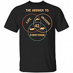 The Answer To Life Universe Everything Is 42 T-Shirt - Funny Science Shirt, Black, Unisex T-Shirt The Answer To Life Universe Everything Is 42 T-Shirt - Funny Science Shirt, Black, Unisex T-Shirt