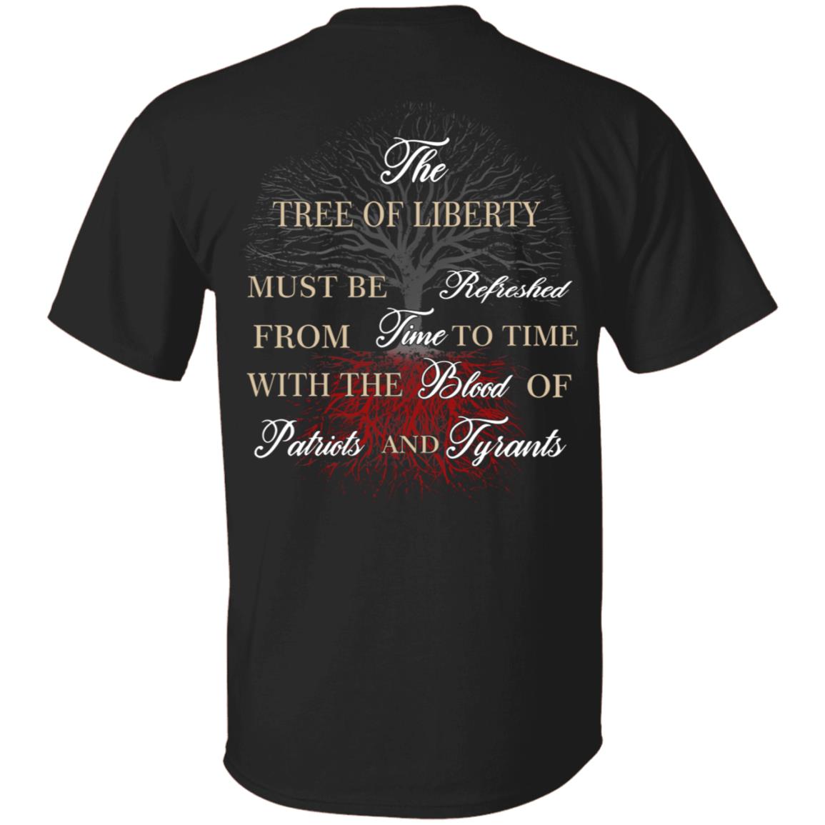 Tree Of Liberty T Shirt - The Blood Of Patriots And Tyrants Shirt - Thomas Jefferson Quote Shirt, Black, Unisex T-Shirt