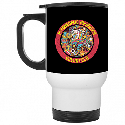 14 oz. White Travel Mug