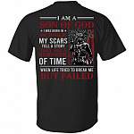 October I Am A Son Of God American Flag Print On Back T-Shirt - American Soldier October Birthday Shirt, Black, Unisex T-Shirt