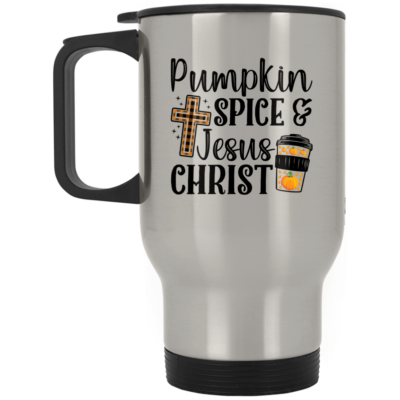 14 oz. Silver Travel Mug