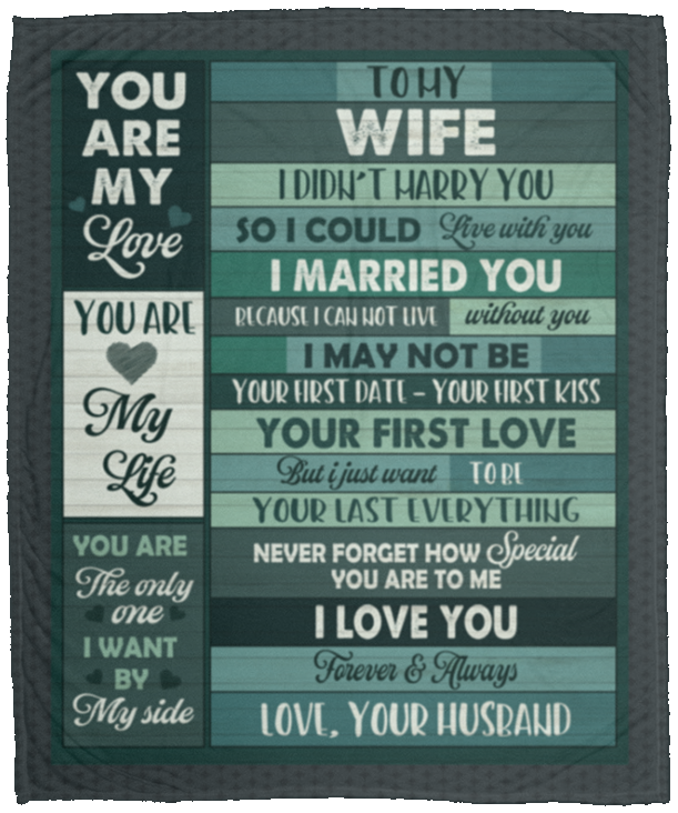 Husband To My Wife I Didn't Marry You So I Could Live With You Fleece Blanket – Mink Blanket – Woven Blanket, White, Cozy Plush Fleece Blanket - 50x60 Husband To My Wife I Didn't Marry You So I Could Live With You Fleece Blanket – Mink Blanket – Woven Blanket, White, Cozy Plush Fleece Blanket - 50x60