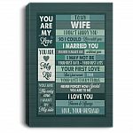 Husband To My Wife I Didn't Marry You So I Could Live With You Wrapped Framed Canvas Prints - Unframed Poster, White, 0.75'' Framed Canvas