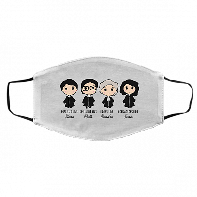The Supreme Court Washable Reusable Custom - Printed Cloth Face Mask Cover, White, Cloth Face Cover – Medium/Large
