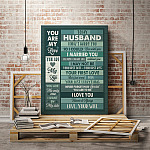 3O. To My Husband Vintage Canvas-mk