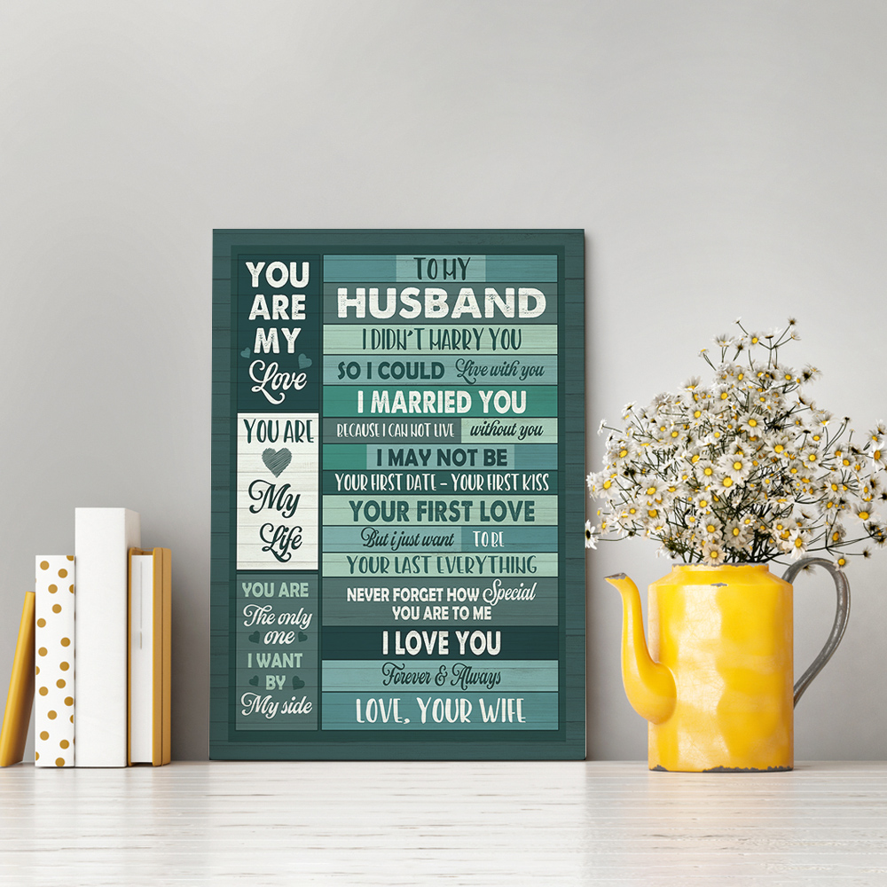 3O. To My Husband Vintage Canvas-mk1