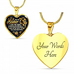 To My Sister I Love You Today Tomorrow and Forever You Are Beautiful Heart Pendant Necklace - Heart Luxury Necklace (Gold Plated) To My Sister I Love You Today Tomorrow and Forever You Are Beautiful Heart Pendant Necklace - Heart Luxury Necklace (Gold Plated)