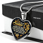To My Sister I Love You Today Tomorrow and Forever You Are Beautiful Heart Pendant Necklace - Heart Luxury Necklace (Silver) To My Sister I Love You Today Tomorrow and Forever You Are Beautiful Heart Pendant Necklace - Heart Luxury Necklace (Silver)