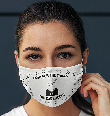 Alternative view of Fight For the Thing You Care RBG Washable Reusable Custom - Printed Cloth Face Mask Cover