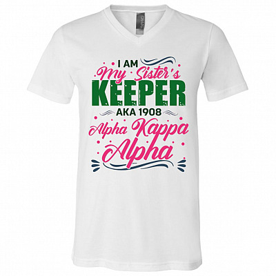 AKA 1908 Sonority What’s Understood Doesn’t Need To Be Explained T-Shirt - V-Neck, White, V-Neck T-Shirt