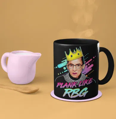 Alternative view of Plank Like RBG Ruth Bader Ginsburg Ceramic Coffee Mug - Water Bottle