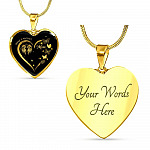 Mom Always In My Heart Loss Of Mom Heart Pendant Necklace - Mom Remembrance Necklace - Heart Luxury Necklace (Gold Plated)