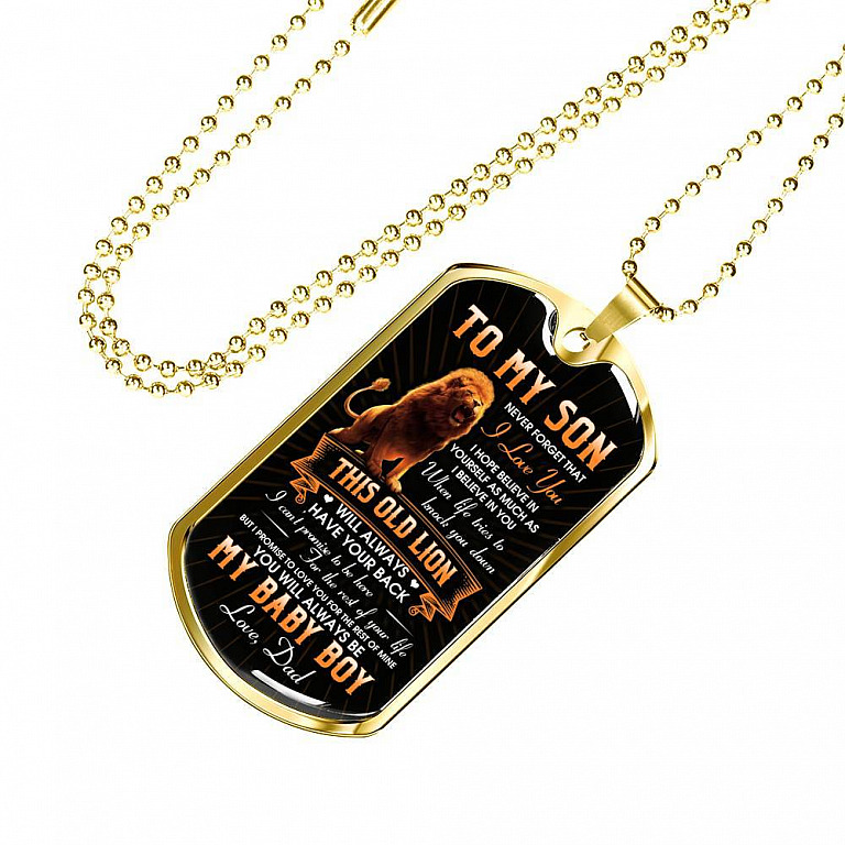 Lion Dog Tag For Son | To My Son Never 
