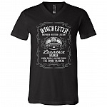 Winchester Brothers Hunters Legends Witch Supernatural T-Shirt - V-Neck, Black, V-Neck T-Shirt