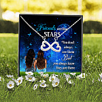 1P. Friends stars (7) Infinity Heart Necklace (Silver) 2