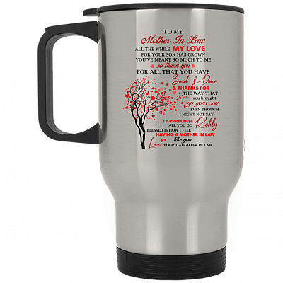 14 oz. Silver Travel Mug