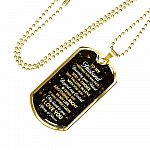 To My Husband Meeting You Was Fate But Falling In Love With You Was Beyond My Control Dog Tag Pendant Necklace - Dog Tag (Gold Plated)