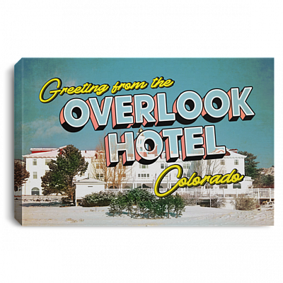 The Shining Overlook Hotel Gallery Wrapped Framed Canvas Prints - Unframed Poster 80s Horror Movies Wall Art, White, 0.75'' Framed Canvas