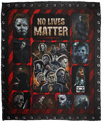 All Season Michael Myers Fleece Blanket - Premium Sherpa Blanket - Woven Blanket - Horror Movies Blanket, White, Cozy Plush Fleece Blanket - 50x60