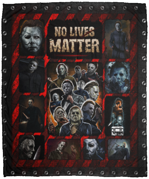 All Season Michael Myers Fleece Blanket - Premium Sherpa Blanket - Woven Blanket - Horror Movies Blanket, White, Cozy Plush Fleece Blanket - 50x60