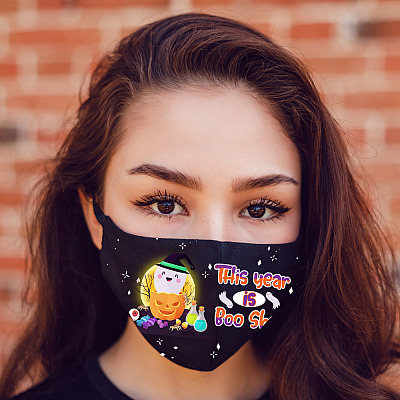 Alternative view of This Year Is Boo Sheet Washable Reusable Custom - Printed Cloth Face Mask Cover