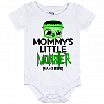 Mommy's Little Monster Personalized Halloween Baby Onesie – Toddler Baby Infant Bodysuit - Newborn Clothing, White, Baby Onesie - 12 Month