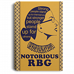 Stronger People Stand Up For Others Notorious RBG Framed Canvas Print - Unframed Poster, White, 0.75'' Framed Canvas