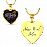 Grandpa To My Granddaughter if I Had to Choose Between Loving You And Breathing Heart Pendant Necklace - Heart Luxury Necklace (Gold Plated)