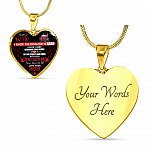 Trucker to My Wife I Know the Distance Is Hard I Know I Keep Working Long Hours Heart Pendant Necklace - Heart Luxury Necklace (Gold Plated)