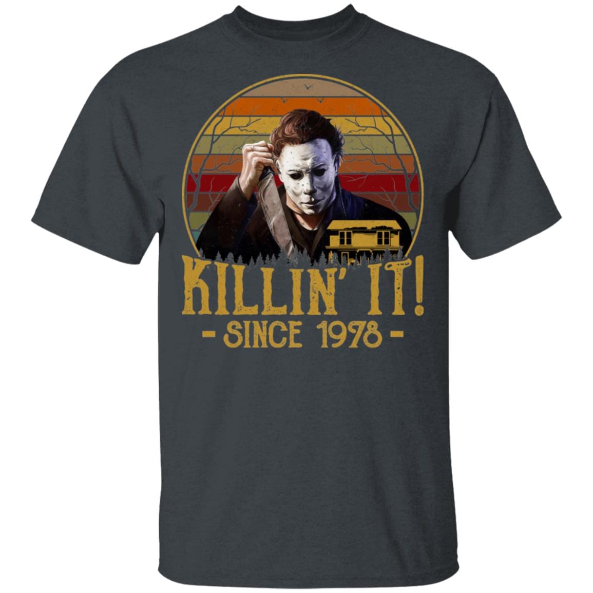 Killin' It Since 1978 Shirt - Vintage Halloween Michael Myers Shirt - Bloody Knife Shirt - Scary Shirt, Dark Heather, Unisex T-Shirt Killin' It Since 1978 Shirt - Vintage Halloween Michael Myers Shirt - Bloody Knife Shirt - Scary Shirt, Dark Heather, Unisex T-Shirt