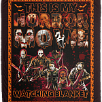 This Is My Horror Movie Watching Blanket Fleece Blanket - Premium Sherpa Blanket - Woven Blanket, White, Cozy Plush Fleece Blanket - 50x60