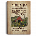 Farmhouse Is Where Love Is Where Memories Are Created Gallery Wrapped Framed Canvas Prints - Unframed Poster, White, 0.75'' Framed Canvas