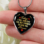 Today I Tell Your Dad I Do But I Promise To Love You Forever Heart Pendant Necklace - Bonus Daughter Gifts - Heart Luxury Necklace (Silver) Today I Tell Your Dad I Do But I Promise To Love You Forever Heart Pendant Necklace - Bonus Daughter Gifts - Heart Luxury Necklace (Silver)