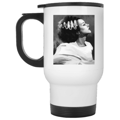 14 oz. White Travel Mug