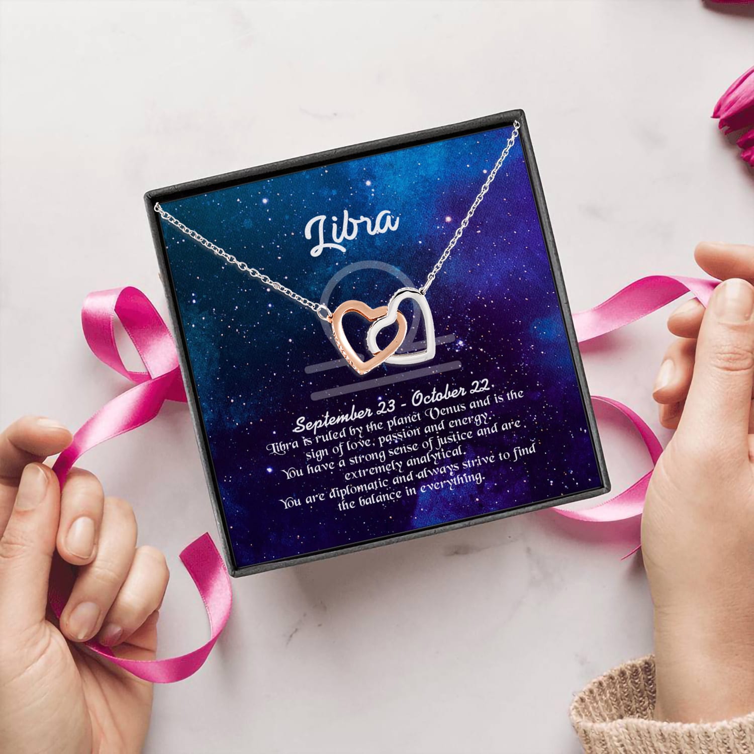 22 HG. Leo Horoscope_09 Interlocking Hearts Necklace 5