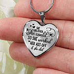 She Believed She Could So She Worked Her Ass Off and She Did Heart Pendant Necklace - Heart Luxury Necklace (Silver) She Believed She Could So She Worked Her Ass Off and She Did Heart Pendant Necklace - Heart Luxury Necklace (Silver)