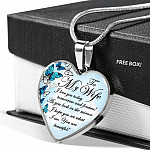 To My Wife I Love You Today Tomorrow And Forever You Are Beautiful Butterfly Heart Pendant Necklace - Heart Luxury Necklace (Silver) To My Wife I Love You Today Tomorrow And Forever You Are Beautiful Butterfly Heart Pendant Necklace - Heart Luxury Necklace (Silver)