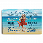 To My Daughter I Hope You Still Feel Small Ocean Gallery Wrapped Framed Canvas Prints - Unframed Poster, White, 0.75'' Framed Canvas