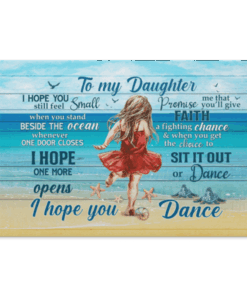 To My Daughter I Hope You Still Feel Small Ocean Gallery Wrapped Framed Canvas Prints - Unframed Poster, White, 0.75'' Framed Canvas