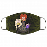 Sanderson Sisters I Smell Weed Mask - Funny Halloween Cannabis Meme Washable Reusable Custom – Printed Cloth Face Mask Cover, White, Cloth Face Cover – Medium/Large