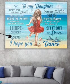 Alternative view of To My Daughter I Hope You Still Feel Small Ocean Gallery Wrapped Framed Canvas Prints - Unframed Poster