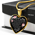 To My Wife When I Say I Love You More I Don't Mean i Love You More Than You Love Me Heart Pendant Necklace - Heart Luxury Necklace (Gold Plated) To My Wife When I Say I Love You More I Don't Mean i Love You More Than You Love Me Heart Pendant Necklace - Heart Luxury Necklace (Gold Plated)