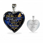 I Tell You I Love You Heart Pendant Necklace - Wife Necklace From Husband - Gift For Her - Heart Luxury Necklace (Silver)