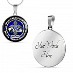 To My Son Love Dad Circle Pendant Necklace - Son Necklace From Dad - Cross Necklace - Son Gift From Dad - Circle Luxury Necklace (Silver)